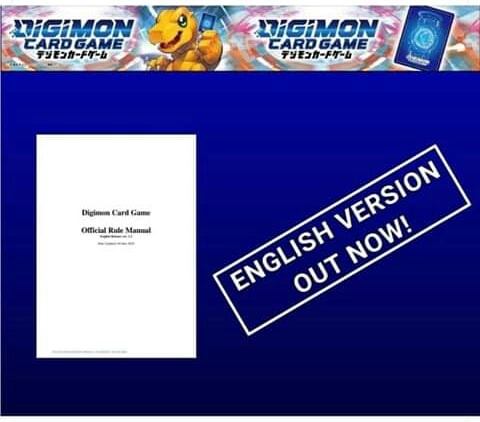 Hace pocas horas fue lanzado el libro de reglas que explica a detalle como jugar el Nuevo Trading Card Game de Digimon en idioma Inglés!!!